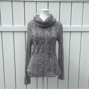 Relativity Gray Turtleneck Sweater Plush Knit